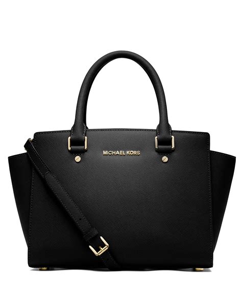 michael kors selma black medium tote|Michael Kors selma satchel.